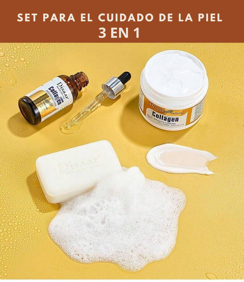 SET DE COLAGENO 3 PIEZAS (JABON, SERA Y CREMA)